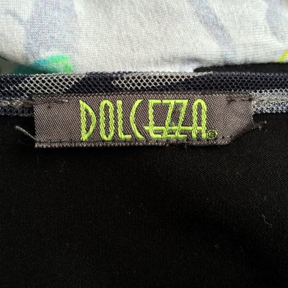 Dolcezza Womens Top Pullover Large Multicolor Assymmetrical Hem Long Sleeve - Picture 3 of 6